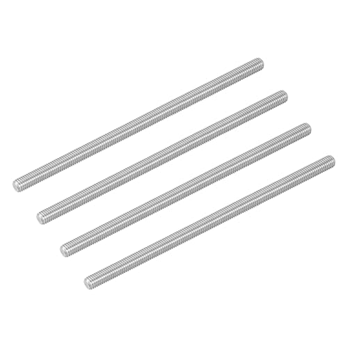 Sourcing Map M8 Edelstahl Gewindestangen Silber 4Stk.