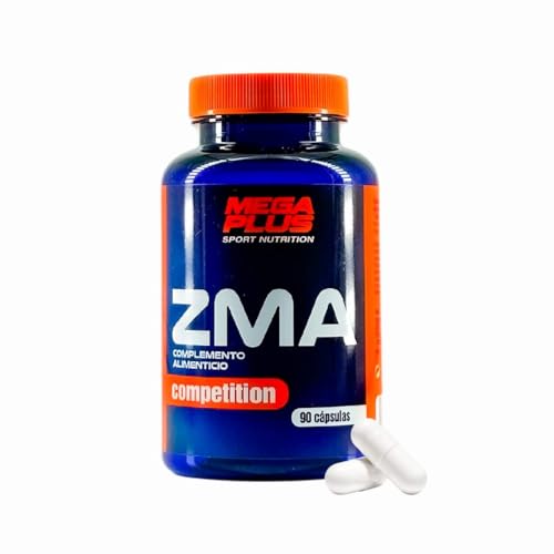 ZMA - Mega Plus Sport Nutrition Competition - Zinc + Magnesio + Vitamina B6 - Suplemento - Aumento de testosterona - 1 capsula al día - 90 cápsulas