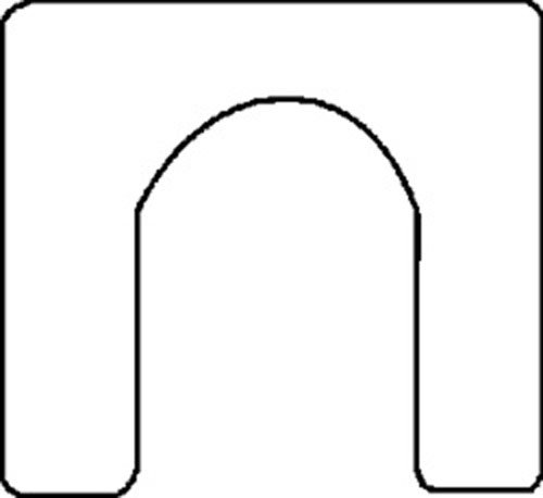 Clipsandfasteners 50-Pack 1-3/8" x 1-1/4" Zinc Body Shims (5/8" Slot, 1/8" Thick)