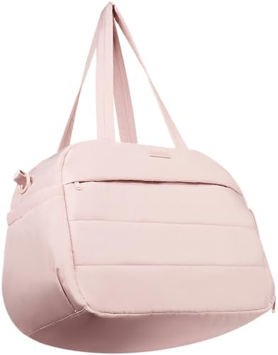 NISHEL Duffle Bag For Women, Carry On Personal Item Duffle Bag For Travel, Large Capacity Weekender Bags, Overnight Luggage Bag with Pocket, Pink