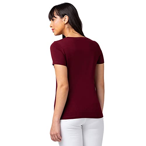 Image of Spykar Printed Blended Round Neck Women's Regular Fit Top