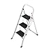 Hailo 3 Step Ladder Folding Step Stool with Hand Rail and Anti Slip Treads. Great for Household and Office use in Compact Design