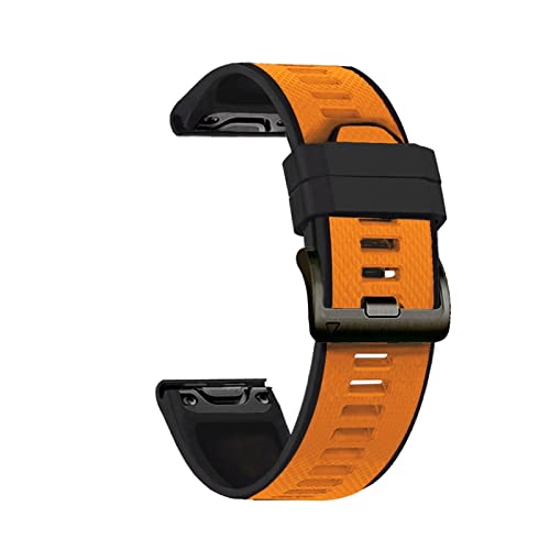 Bracelet 22mm pour Garmin Fenix 6 et 6 Pro, en silicone souple couleur agate