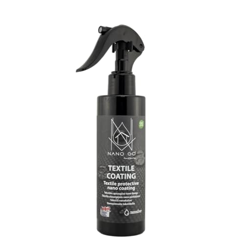 NANO GO Textile Fabric Waterproofing Protector Spray compatible with each type of fabric natural, synthetic and semi-synthetic (Carpet, Shoes, Leather, Suede, Car Seats Etc) - 200ml