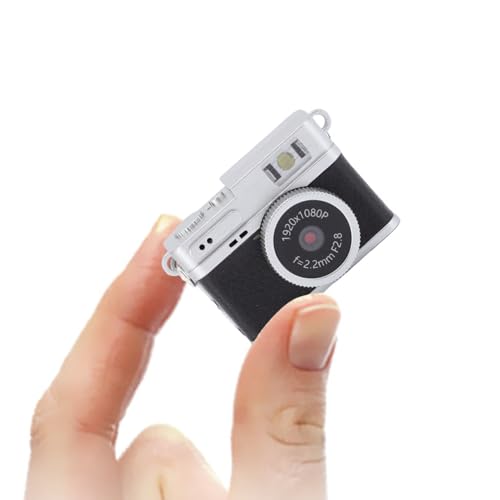 Mini appareil photo porte-clés 1080p flash LED écran voyage noir
