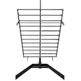 Asador Libro Estaca de hierro con Base regulable giratorio Parrilla Argentina (60 x 40cm)