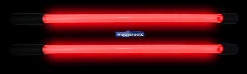 2 Neon Red 18" Inch Bright Car Light Glow Tube Bars
