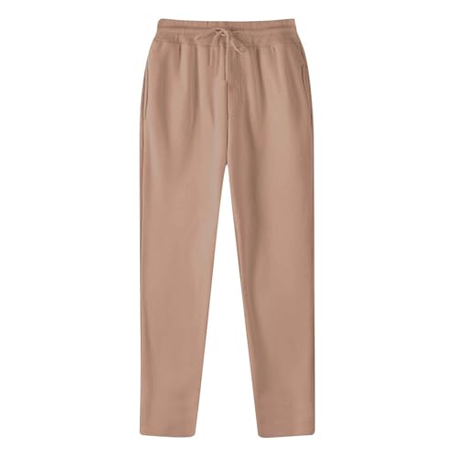 TOFOTL Pantaloni Carcerato Uomo Elastico Estivi Comodi Anti-Odore Eleganti da Ufficio con Cuciture Raffinate Baggy Yoko Ciclismo Baggy Pantalone Lavoro Uomo Pantaloni Lavoro Tasche 01-Khaki M