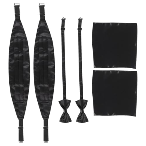 Set formal negro para hombre con corbata y fajín elegante