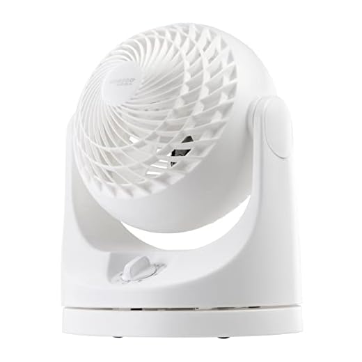 IRIS USA WOOZOO Oscillating Fan, Vortex Fan, Air Circulator, Desk Fan, Portable Fan, 3 Speed Settings, 7 Tilting Head Settings, 46ft Max Air Distance, Medium, White