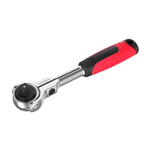 TOMMARS Swivel Head 3/8 Drive Ratchet Roto Socket Wrench Hand Tool
