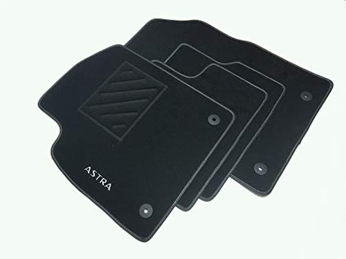 Tapis compatibles avec Astra J de 2010 à 2015 avec clip, 1 logo et talonnette Cover