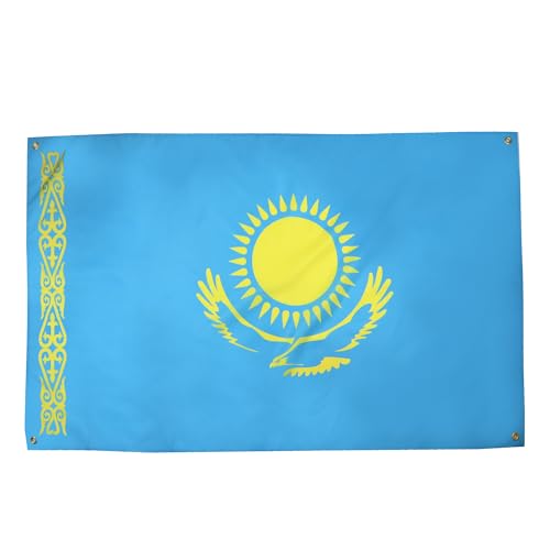 AZ FLAG - AZ FLAG Drapeau Kazakhstan 150x90 cm avec 4 oeillets, Pavillon Kazakh pour balcon ou mur