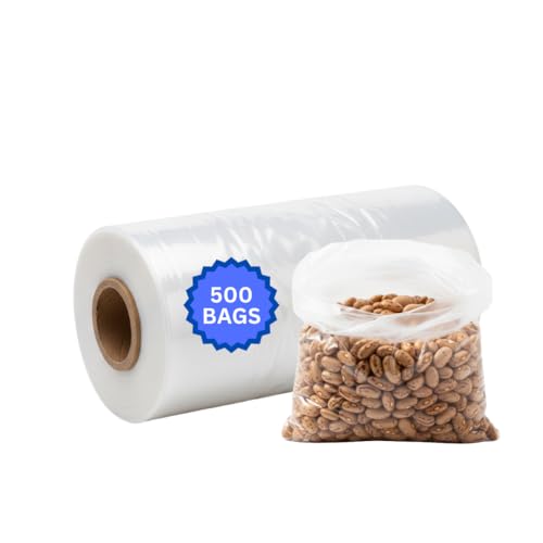 ASSUREPAK LDPE Poly Bag on Roll - 500 Bags - 8"x15" – 1.0 mil Thickness – Ideal for Food, Produce, Grocery, Small Business, Packaging Use – Durable Roll Format – AssurePak