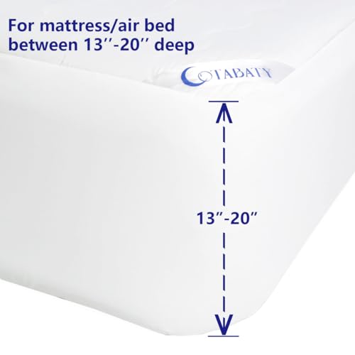 image for Cotabaty Queen Mattress Pad Air Mattress Cover, Soft Quilted Mattress 