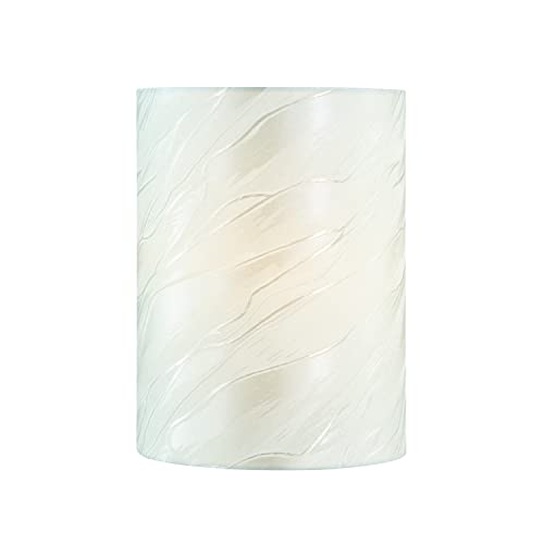Image of Aspen Creative 31315 Contemporary Drum (Cylinder) Shaped Spider Construction Lamp Shade in Light Pistachio with Wave, 8 inch wide (8 inch x 8 inch x 11 inch)