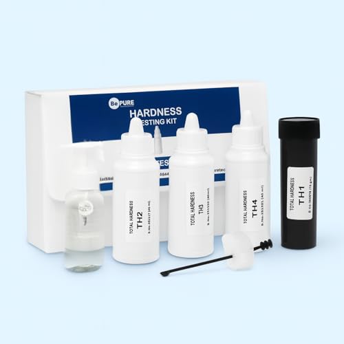 Image of BePure Water Hardness Testing Kit | Total Hardness Test for Homes, Pools, and Aquariums | Includes TH1-TH4 Reagents & Test Tube | 100 Quality Test