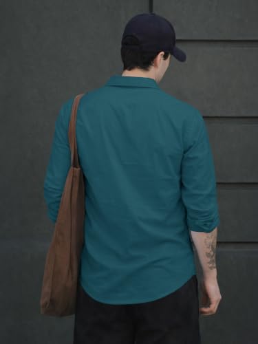 Image of Noble Monk Men's Full Sleeve Shirt | Casual Shirt for Men | Stylish Cotton Blend | Comfortable Everyday Wear | Button Down Clothing | Travel & Outdoor Apparel