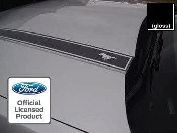 Miniatura 3 de Decal Mods Hood Spears - Paquete de calcomanías gráficas compatibles con Ford Mustang Stripe - LOD Negro (brillante) -CB (se adapta a 2010-2012)