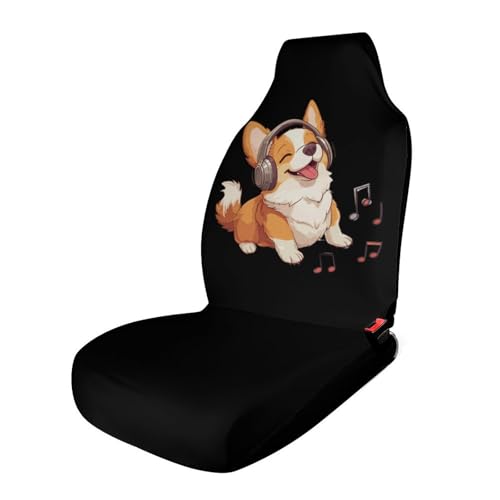 Music Corigi Dog Car Seat Covers Universal Car Front Seats Protector Auto Interior Accessories 1PCS