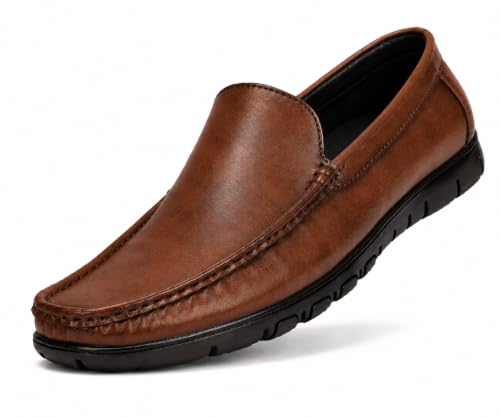 Kraasa Walnut Loafers for Men | Moccasin Slip-On Loafers