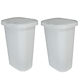 Rubbermaid 13 Gallon Rectangular Spring-Top Lid Kitchen Wastebasket Trash Can for Tall Trashbags,...
