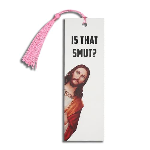 Peeking Jesus is that Smut? Bookmark (Thick 1 Piece Pink)
