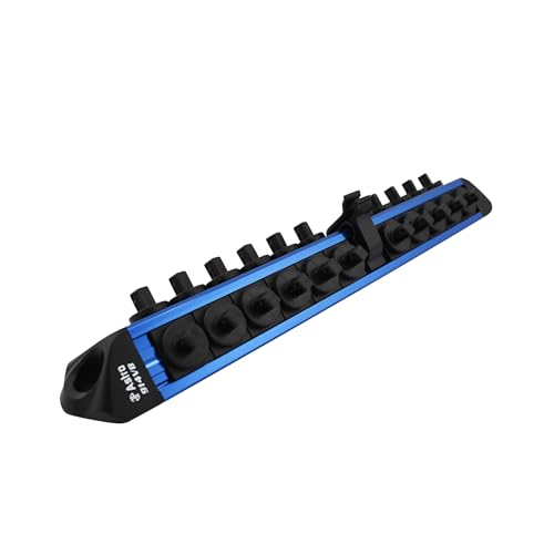Image of Astro Tools 914VB 1 /4 inch Drive V12 Locking Magnetic Socket Organizer for 22 Sockets + Ratchet - Blue