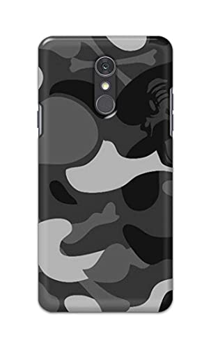 Image of Printed Hard Back Cover Case for LG Q7 | LG Q7 Plus Back Cover (Army Pattern) -1302