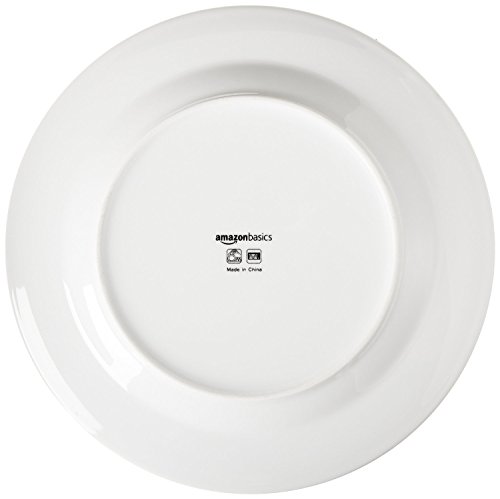 Amazon Basics Geschirrservice, 18-teilig, für 6 Personen, Weiß