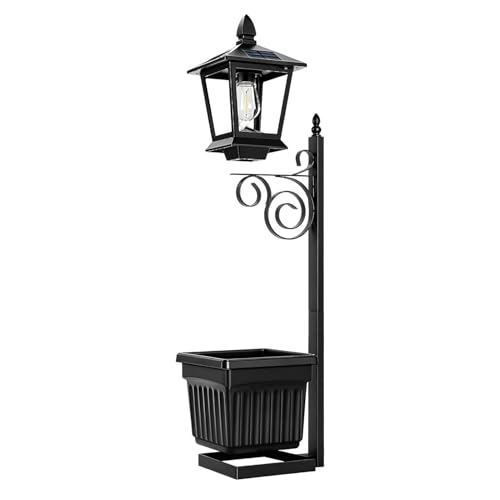 Genérico 2 in 1 Solar Lights   Decorative Garden Light, Outdoor Lamp for Garden Patio Porch, Pathway Light with Planter Box, Outdoor Solar Lamp, Backyard Lighting for Lawn Deck Balcony Use