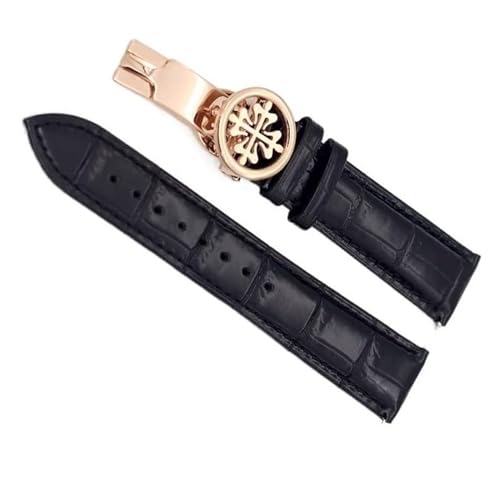 Bracelet de montre cuir 19mm avec fermoir déployant pour remplacer votre bande usée