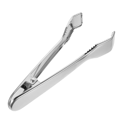 AUTSUPPL Fruit Ice Clip Multifunctional Stainless Steel Ice Tong Pliers Easy to Handle for Home Hotel Restaurant