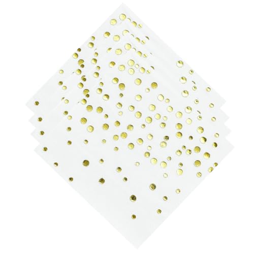 Servilletas de papel con estampado brillante dorado Cabilock para cenas de boda exclusivas