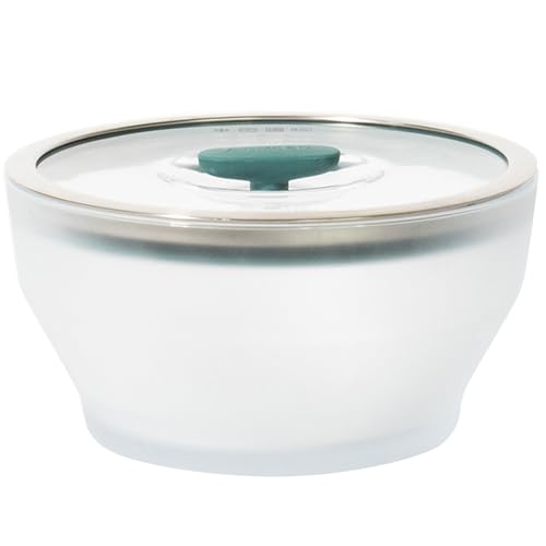 Anyday 8-Cup Microwave Cookware & Glass Container with Glass Lid, Plastic-Free Deep Food Storage | Stackable Airtight Steamer with Vented Lid for Microwave-Safe Reheating, Steaming Vegetables & Rice