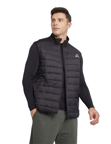 Image of 1a1a Men's Puffer Vest Winter Padded Sleeveless Quilted Jackets for Outdoor Sleeveless Casual Work Travel