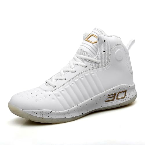 Xinghuanhua Basketball-Schuhe Herren - Basketballschuhe für Jugendliche - Indoor-Sportschuhe - High-Top - Anti-Rutsch - Jungen-Mode - 40 EU - Y2200 Platinum