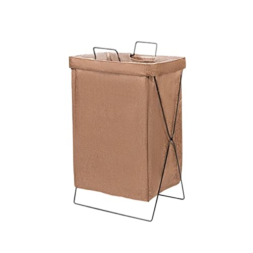 Wäscheservierkörbe Tragbare Wäschekorbbehinderung mit abnehmbarer Tasche und Griffe Faltbare Wäschebehälter Große Kapazität Stoff Kleidung Spielzeug Lagerung (Farbe : Coffee) Cover