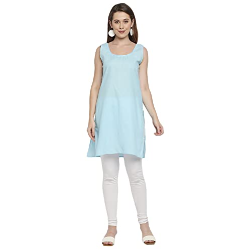 Image of indiankala4u Lucknow Chikankari Hand Embroidered Kurta for Women with Matching Inner, Georgette