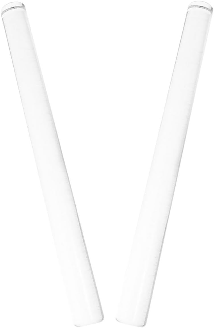UPKOCH 2 Pcs Acrylic Rolling Pins 29cm X 2.5cm Non-stick Cake Decorating and Cookie Dough Rollers for Fondant Baking Tools