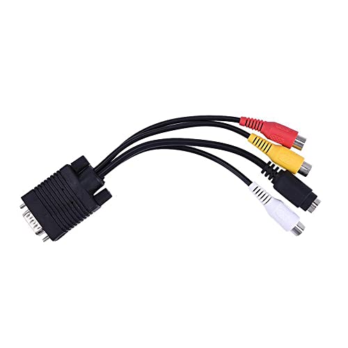 VGA to S-VIDEO 3 RCA TV AV Ro[^[P[u A_v^[AW Sub-D VGA ́AubNA100*40*30mmAPC p RlN^tAD-Sub x 15 s - S-Video ~j din 4 s y