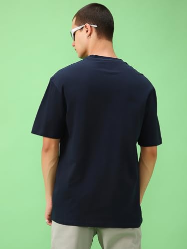 Image of Bewakoof Men's Graphic Print Oversized Fit T-Shirt