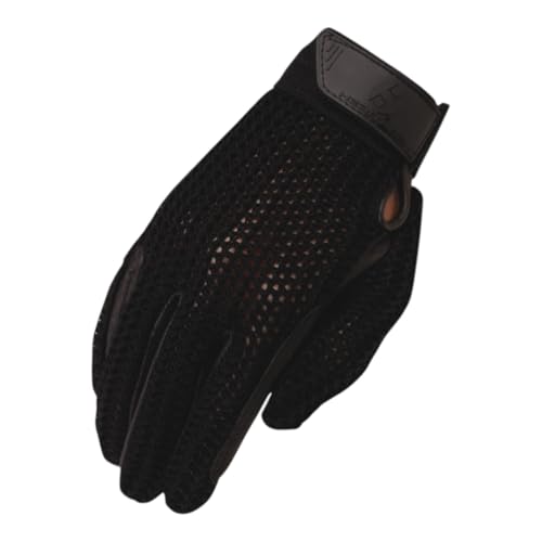 Heritage Crochet Riding Glove-Black-8