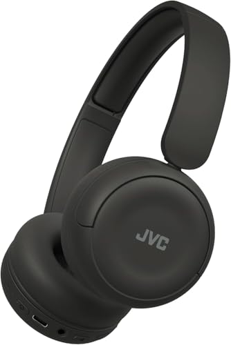 Casque sans Fil JVC avec autonomie de 50 Heures, Coussinets Souples, Conception Pliable, Bluetooth 5.3, Connexion multipoint, Application égaliseur EQ, Micro intégré – Noir Mat - HAS59WB