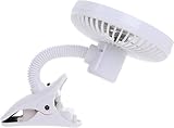 Dreambaby Pram Fan, Caged Stroller Fan for Babies - Adjustable Clip-On Fan - Portable and Convenient Cooling Solution for Strollers, Cribs, Table and Desk (Batteries not included) (White) - Image 3