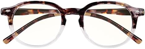 Baytion Blue Light Blocking Glasses Men Women, Computer Eyewear Filter Blue Light Digital Devices with PC Gradient Amber Frame Transparent Lens, No Prescription [Anti Eye Strain Headache]
