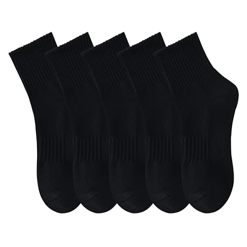 Image of MAGIARTE Womens Mini Crew Ankle Socks Athletic Casual Cotton Socks for Women