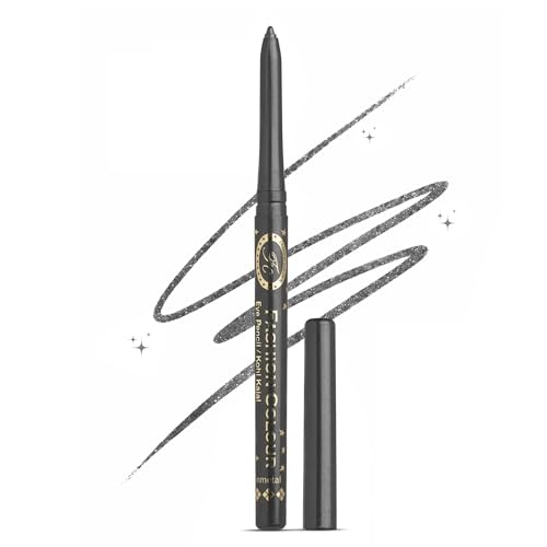 Image of FASHION COLOUR Intense Revolving Kajal | High Impact Intense Color In 1 Stroke | 12 Hr Long Stay | Matte & Mettalic Finish | Soft Texture | Waterproof & Smudgeproof Kajal | (Grey)