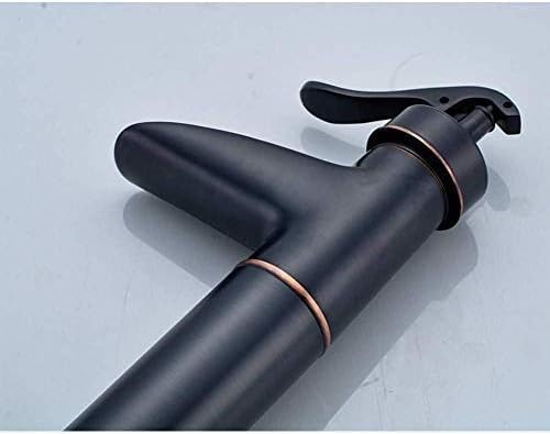 Kitchen Taps Waterfall Faucet Bathroom Basin Brass Material Mixer Tap Hot Cold Crane Sink Black