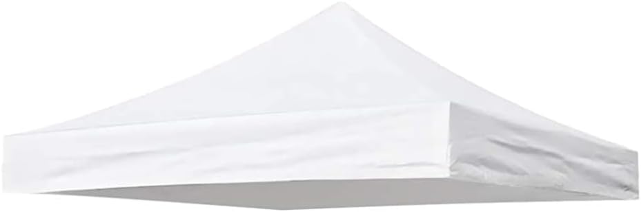 Canopy Replacement Cover 118.11x118.11in 420D Oxford Cloth Waterproof Replacement Gazebo Covers Sunshade Canopy Cover for Outdoor Garden White (Top Only)